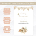 bohemian baby shower sign set template